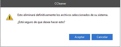 CCleaner eliminar archivos duplicados advertencia borrar